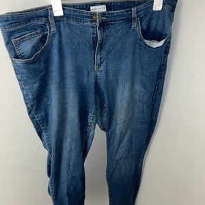 Plus size medium wash denim skinny jeans